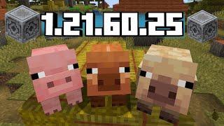 NATURAL UPDATE Minecraft bedrock 1.21.60.25 Nuevo cerdos, flores y efectos mcpe 1.21.60.25