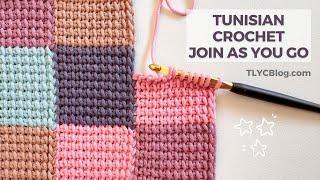 MIND = BLOWN! Super EASY & FAST Tunisian Crochet JAYG with Color Changes | Beginner Crochet Tutorial