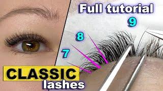 BEGINNERS LASHING GUIDE eyelash extensions / Classic lash (full tutorial)