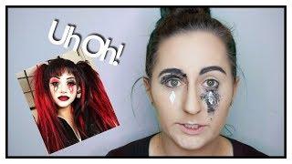 I TRIED FOLLOWING A GLAM AND GORE MAKEUP TUTORIAL | Angie Burgs