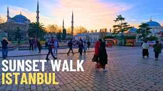 Sultan Ahmed Square Sunset Walk Turkey |#hagiashopia #bluemosque #istanbul #fatih