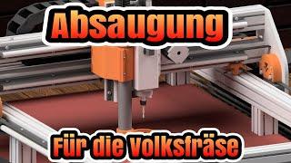 Absaugung für die Volksfräse vom Onkel und Igus! Erster Test an der cnc