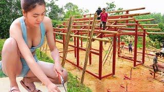 Amazing Woman Builds a Wooden House in Just 15 Days - Must Watch!