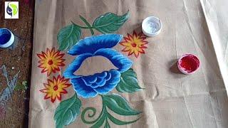 Tutorial painting pillow cover design.