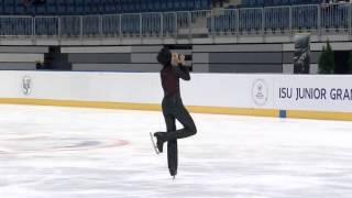 2015 ISU Junior Grand Prix of Figure Skating Men Free Skate Vincent ZHOU USA