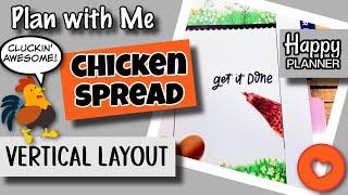  This CHICKEN Planner Spread is Cluckin’ Adorable!  Plan with Me | Happy Planner Vertical Layout