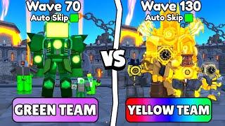 GREEN TEAM vs YELLOW TEAM UNITSWHO STRONGEST? Toilet Tower Defense