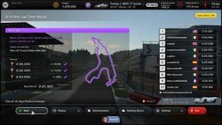 Gran Turismo 7 Last license test on a wet, drying lap of Spa