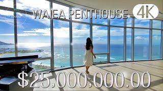 Hawaii Real Estate : $25,000,000 Penthouse Waiea (4K-Available) - Kakaako, Ala Moana Ocean