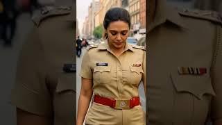 Gorgeous lady officer walking | AI video | Elizabeth Olsen