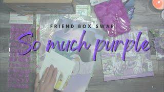 Friend box swap!  @TheRavenCompendium   | SO MUCH PURPLE!