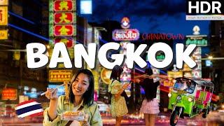  Exploring Bangkok's Chinatown! The cheapest street food experience | Walking Thailand - ⁴ᴷ (HDR)