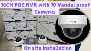 Panasonic Advidia 16CH POE NVR with 10 Vandal proof Dom Cctv Cameras complete On-Site Installation