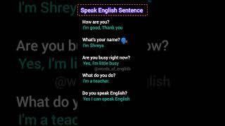 common question answer to speak in english #short