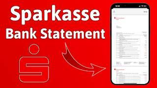 How to Download & Print Sparkasse Bank Statement English | Tutorial