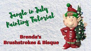 Jangle in July Part 5 Brenda's Bisque Box How to paint ceramic bisque Clay Magic Winter Snow Birds