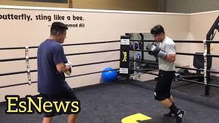 Mikey Garcia Sick Power Working Out at SNAC Gym