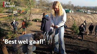 Leerlingen planten bomen voor nieuw bos  | RTV Utrecht