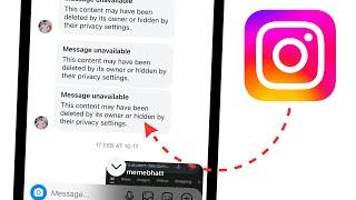 How To FIX Message Unavailable on Instagram | This content may have been deleted by its owner