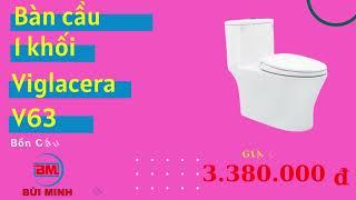 Bàn cầu 1 khối Viglacera V63 -Thiết bị vệ sinh Bùi Minh