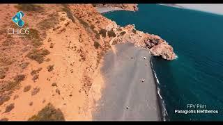 Like an Eagle over Mavros Gialos Beach (Mavra Volia) Chios Island