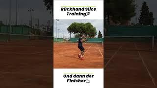 Eingesprungener‍️ Rückhand Slice Stopp | Tennis Mastery