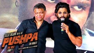 Allu Arjun Praising Goldmines Owner Mr. Manish Shah At Pushpa Hindi Press Meet | Rashmika Mandanna