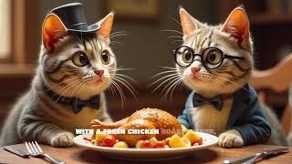 "Lucky & Flixen's  Epic World Food Tour: Tasty Mishaps and Global Eats! #cats #cute #funny"