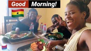 Most Rated Street Food In Ghana |A Typical Morning in Accra , Ghana with Jasmine Ama | Life in Ghana