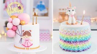 Birthday CAKE  Ideas with Unicorns  and Balloons  - Tan Dulce