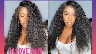 SUMMERTIME FINE: ALLOVE HAIR| Deep Wave Hair 13*4 Lace Front Wig