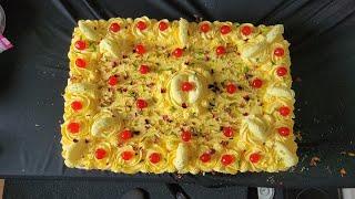 Very Moist Rasmalai Sheet Cake | #shorts | Sheet Cake Decorating Hacks!