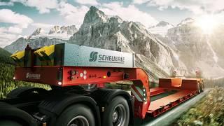 Schwertransport eines 40 Tonnen Muldenkippers - SCHEUERLE Tiefbett EuroCompact FL03