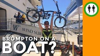 Folding bike on a cruise (Brompton)