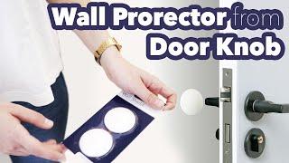 Wall protector from Door Handle/knob - Adhesive door stopper wall protector by CREBRI