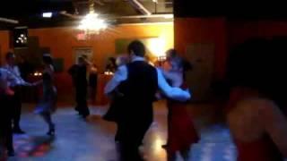 Tom Malloy and Rachel Jones dancing West Coast Swing