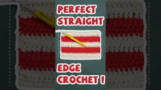 Tricks for crocheting a perfectly straight edges! #easycrochet #crochettutorial #crochetforbeginners