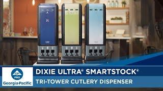 Dixie Ultra® SmartStock® Tri-Tower Cutlery Dispenser (Full)