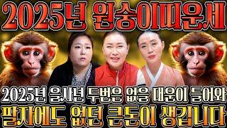 2025년 을사년 대박나는 원숭이띠운세 하늘과 조상에서 도와 말년에 대박나는 원숭이띠운세?! 04년생 92년생 80년생 68년생 21세 33세 45세 57세 원숭이띠운세