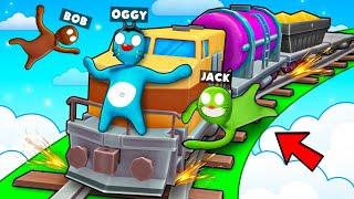 Train Ride With Oggy, Jack And Bob In Gang Beast!