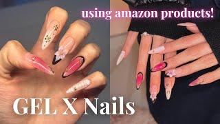 how to do gel x nails like a PRO ˚୨୧⋆｡˚  | amazon products only + step-by-step