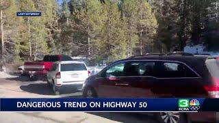 CHP warns of illegal parking along Highway 50 in South Lake Tahoe