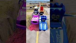 Mix Funny Cars Vs Water Pit #beamng #beamngdrive #car #shorts