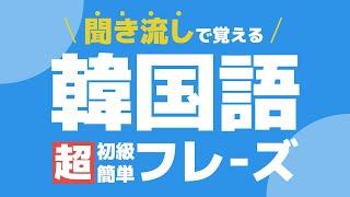 【聞き流し韓国語】基本フレーズ | 単語・日常会話・会話・簡単・勉強・初心者・リスニング・K-POP・旅行