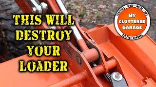 How to back drag without hurting your front end loader cylinders - Kubota B2601 and others. #129