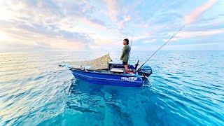 Alone 80km Out To SEA - The BIG FISH! Remote Boat Camping