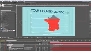 Infographics Version 2 AE template Customization Video- country statistic