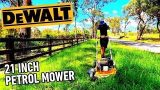 $949 DeWALT 173CC 21" Self Propelled Petrol Lawn Mower Review