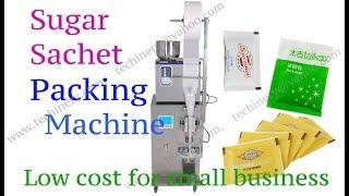 sugar sachet packing machine three sides sealing paper bag