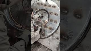 Mixing machine top cover welding